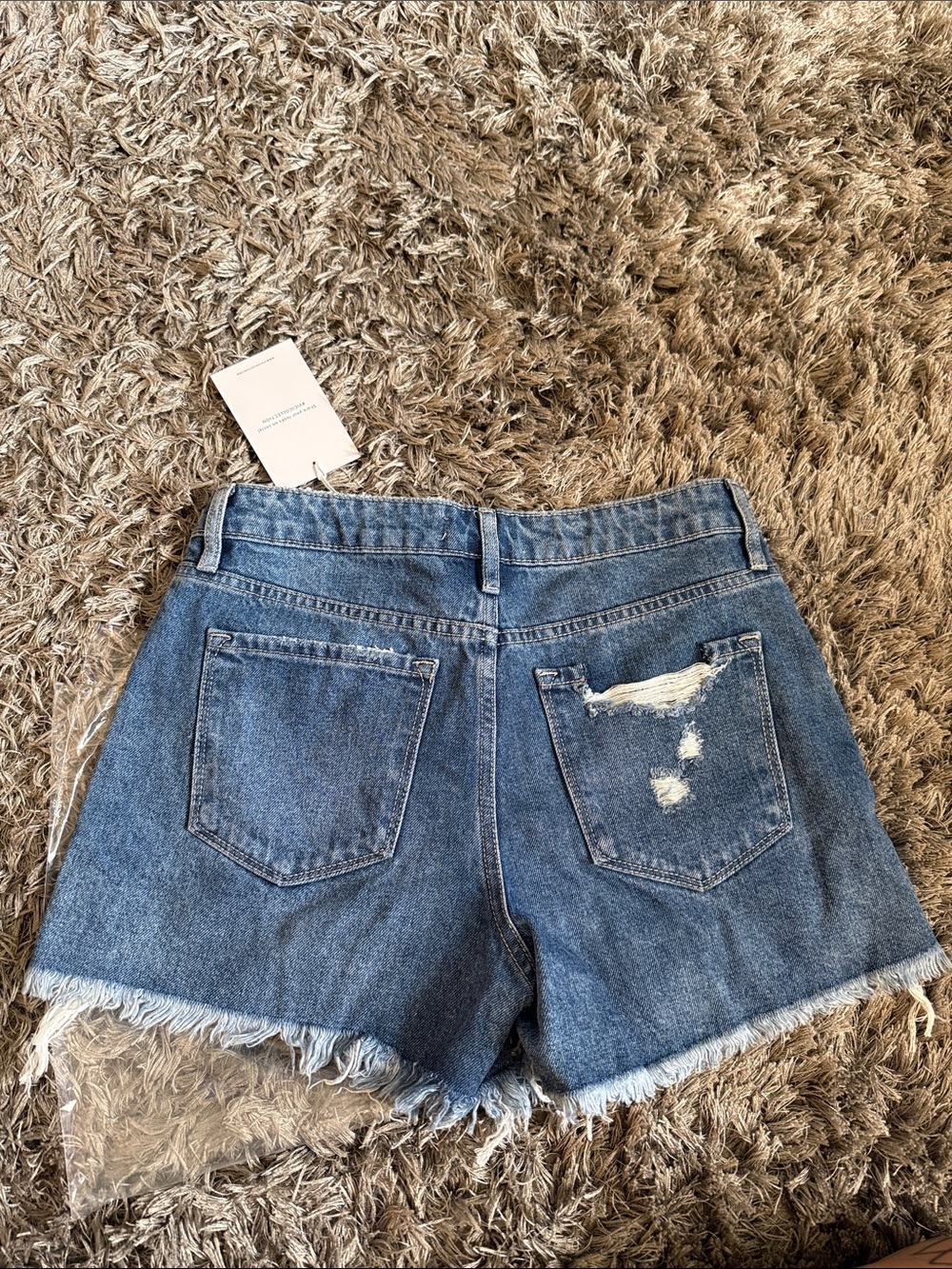 VICI Distressed Winnie High Rise denim shorts - Picture 2 of 4